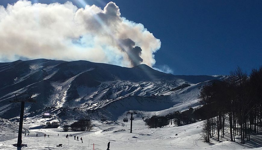 Skiing on Mount Etna: the experience between snow and fire - Walk in Nature